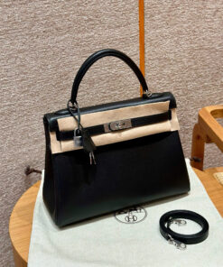 HERMES KELLY – 32 – NOIR – SWIFT – PHW