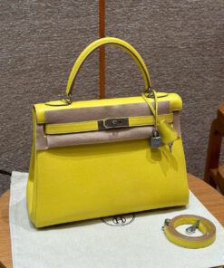 HERMES KELLY – 32 – LIME – SWIFT – PHW