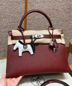HERMES KELLY – 32 – ROUGE H – EPSOM – PHW