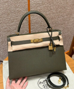 HERMES KELLY – 32 – VERT ANGLAIS – EPSOM – GHW