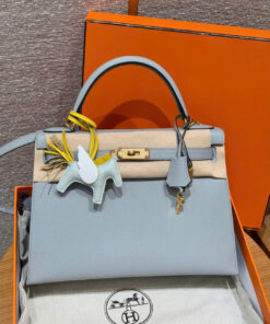 HERMES KELLY – 32 – BLUE GLACIER – EPSOM – GHW