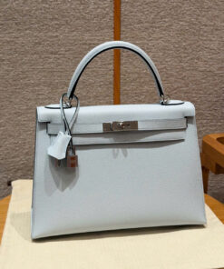 HERMES KELLY – 32 – BLUE BRUME – EPSOM – PHW