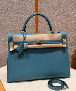 HERMES KELLY – 32 – BLEU JEAN – EPSOM – PHW
