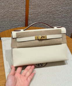HERMES KELLY POCHETTE – NATA – SWIFT – GHW