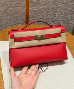 HERMES KELLY POCHETTE – ROUGE CEOUR – SWIFT – RGHW
