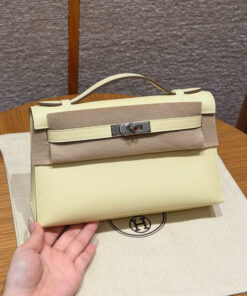 HERMES KELLY POCHETTE – JAUNE MILTON – SWIFT – PHW