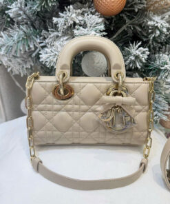 DIOR LADY D-JOY – MINI – TRENCH – LAMBSKIN – GOLD