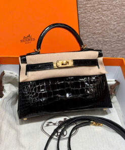 HERMES KELLY – MINI – NOIR – ALLIGATOR – GHW