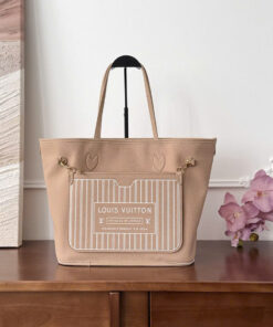 LV NEVERFULL INSIDE OUT – MM – DUNE – CANVAS – GOLD