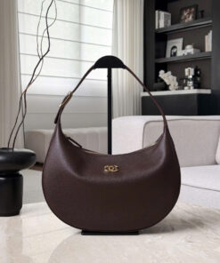 CHANEL HOBO BAG – DARK BROWN – GRAINED CALFSKIN – GOLD