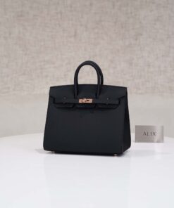 HERMES BIRKIN – 25 – NOIR – EPSOM – RGHW
