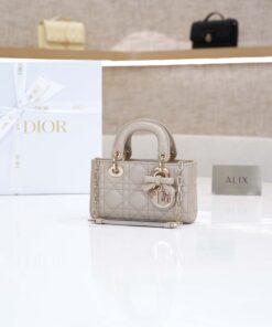 DIOR LADY D-JOY – MICRO – TRENCH – LAMBSKIN – GOLD