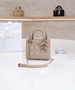 DIOR LADY – MINI – TRENCH – LAMBSKIN – GOLD