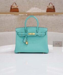 HERMES BIRKIN – 30 – BLUE ATOLL – TOGO – GHW