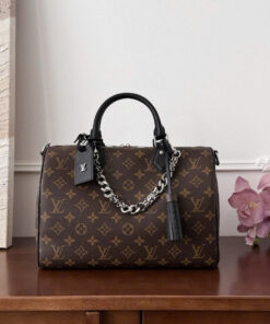 LV SPEEDY SOFT – 30 – DARK – MONOGRAM CANVAS – SILVER